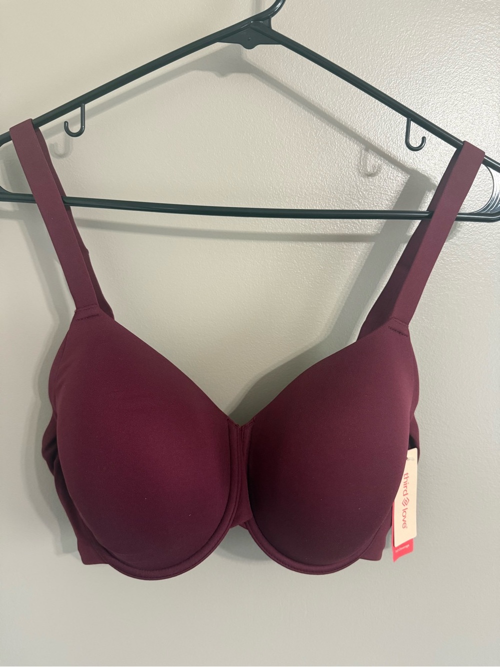 NWT ThirdLove 34D Comfort Stretch Smoothing Full Coverage Underwire Bra Syrah - Picture 2 of 10